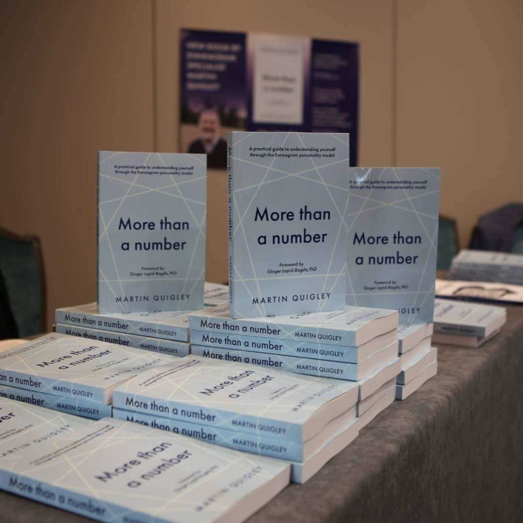 Copies of 'More than a number', the comprehensive Enneagram study, by author and trainer Martin Quigley.